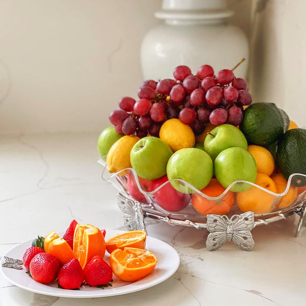 Arthur Court Butterfly Stand Acrylic Bowl 16