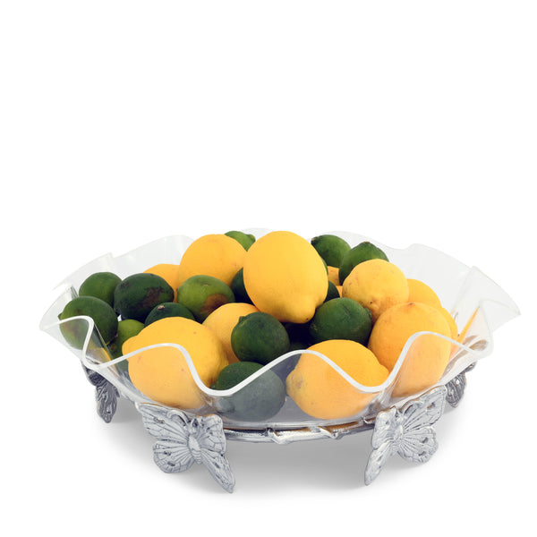 Arthur Court Butterfly Stand Acrylic Bowl 16