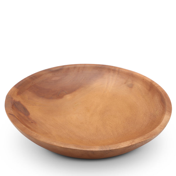 arthur court Calabash Round Acacia Wood Salad Bowl