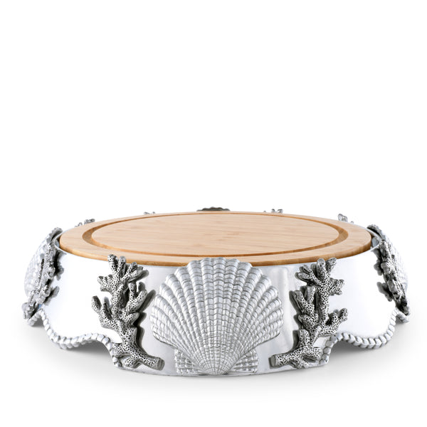 arthur court Coastal Wood Cheese Pedestal