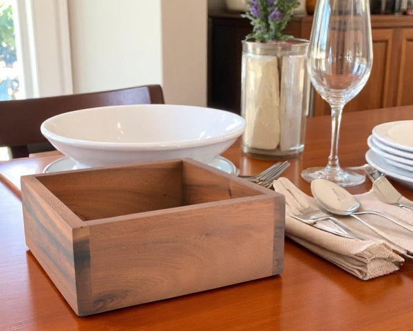 Arthur Court Cocktail Wood Napkin Box