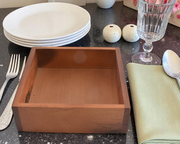 Arthur Court Cocktail Wood Napkin Box