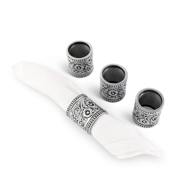 arthur court Concho Pattern Napkin Rings Set of 4