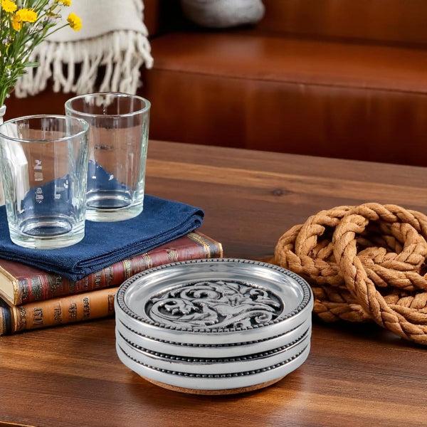 Arthur Court Concho Western Drink Coaster Set Of 4