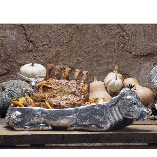 Arthur Court Cow Carving Serving Tray