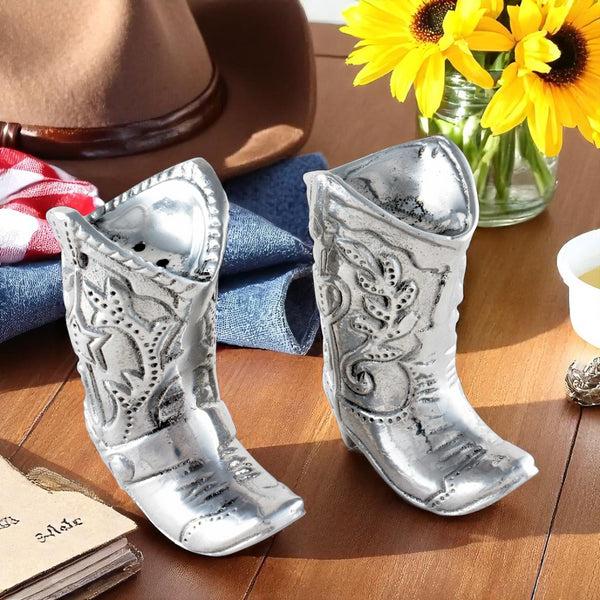 Arthur Court Cowboy Boot Salt And Pepper Set