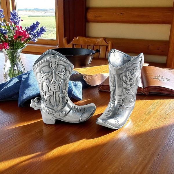 Arthur Court Cowboy Boot Salt And Pepper Set