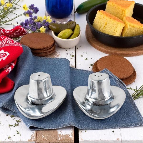 Arthur Court Cowboy Hat Salt And Pepper Set