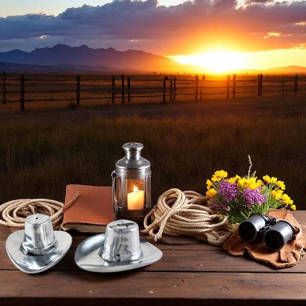 Arthur Court Cowboy Hat Salt And Pepper Set