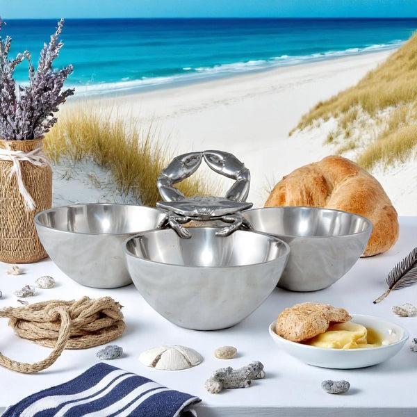 Arthur Court Crab 3-Bowl Bowl