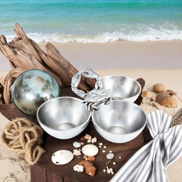 Arthur Court Crab 3-Bowl Bowl