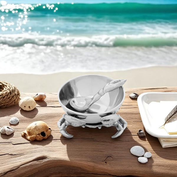 Arthur Court Crab 3-Piece Condiment Set