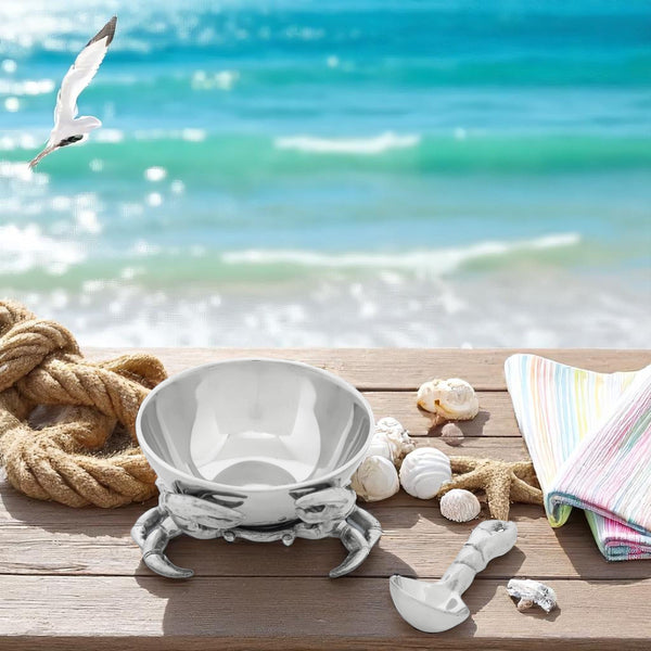 Arthur Court Crab 3-Piece Condiment Set