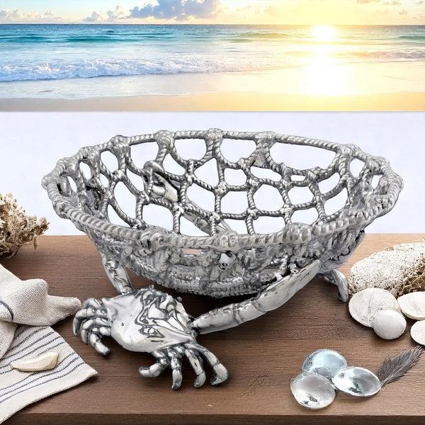 Arthur Court Crab And Net Fruit Basket