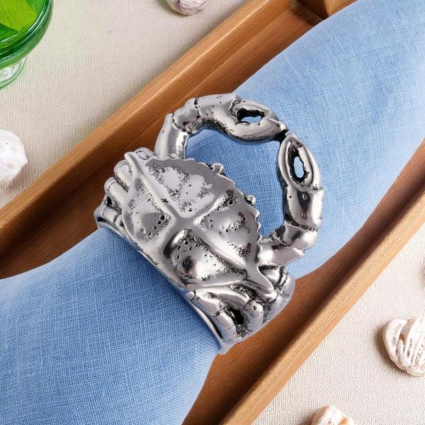 Arthur Court Crab Napkin Rings - Set Of 4