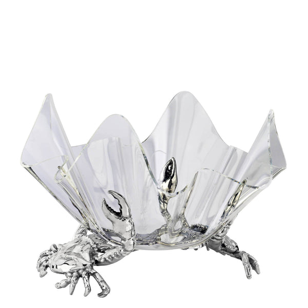 Arthur Court Crab Stand Acrylic Bowl 14