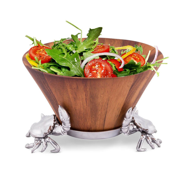 arthur court Crab Wood Tall Salad Bowl