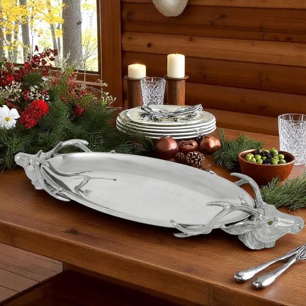 Arthur Court Deer Head Centerpiece Tray