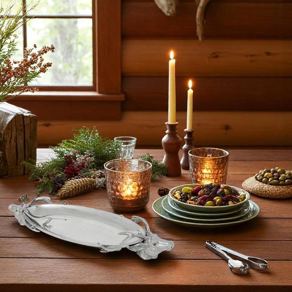 Arthur Court Deer Head Centerpiece Tray