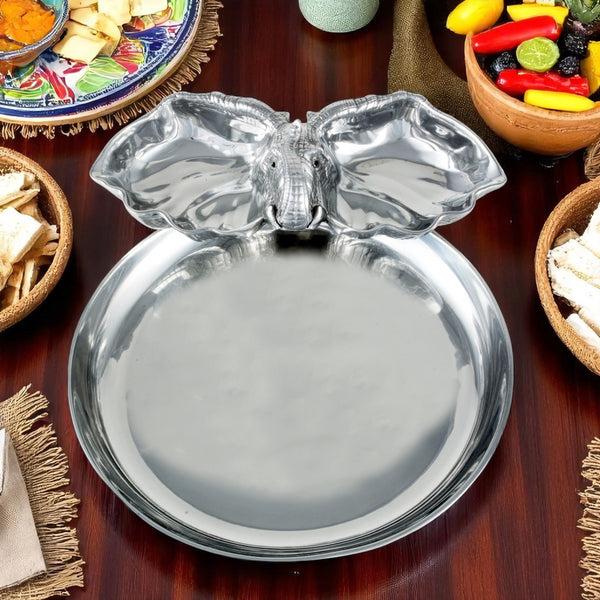 Arthur Court Elephant 14 Round Chip & Dip