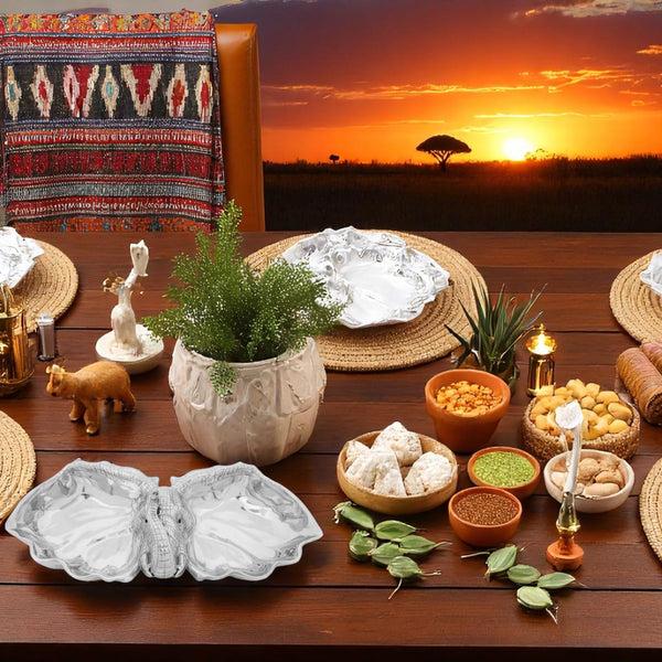 Arthur Court Elephant 2-Bowl Server