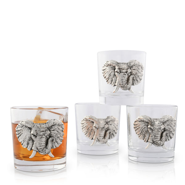 arthur court Elephant Bar Glasses Set of 4