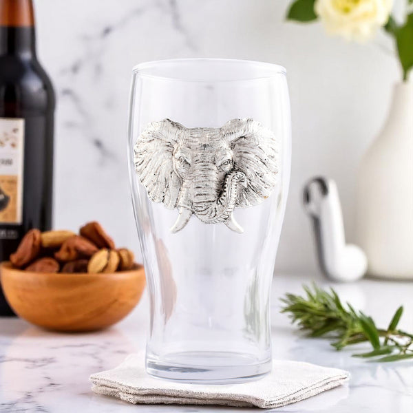 Arthur Court Elephant Beer Pint Glasses - Set Of 4