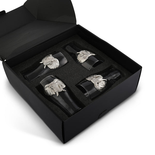 Arthur Court Elephant Beer Pint Glasses - Set Of 4