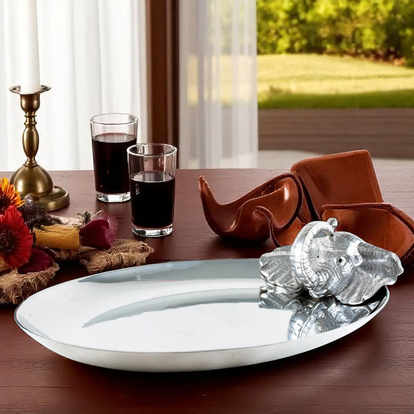 Arthur Court Elephant Oval Platter