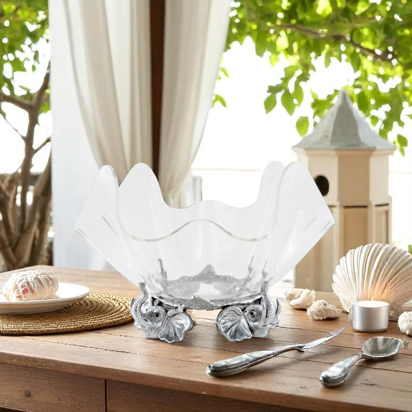 Arthur Court Elephant Stand Acrylic Bowl 14