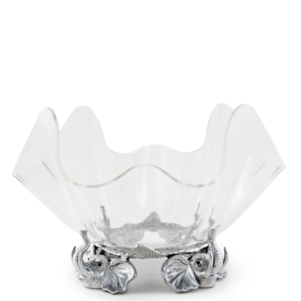 arthur court Elephant Stand Acrylic Bowl 14