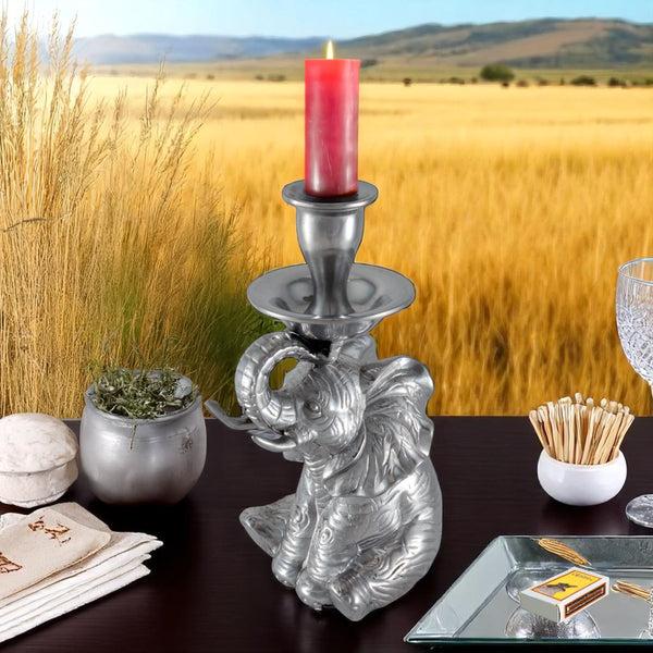 Arthur Court Elephant Taper Candle Holder