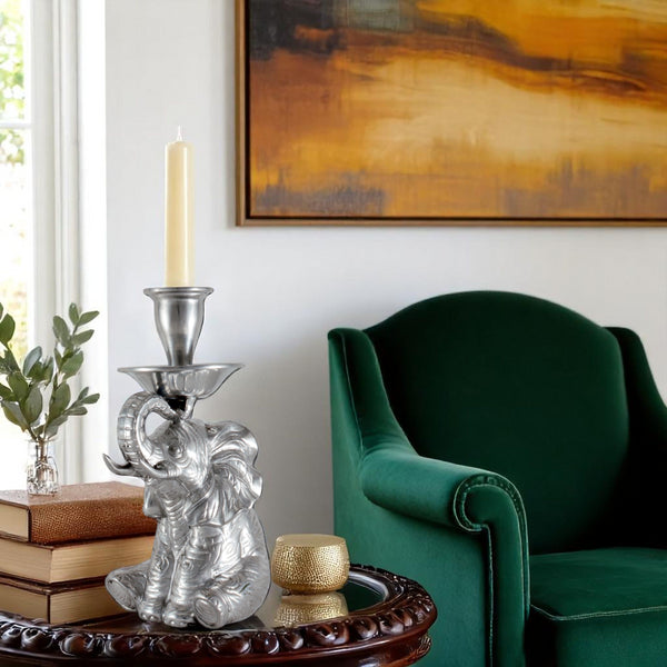 Arthur Court Elephant Taper Candle Holder