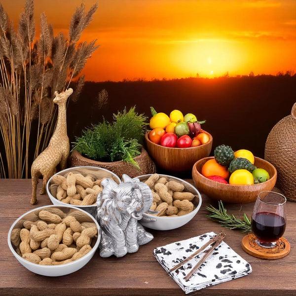 Arthur Court Elephant Three-Bowl Server