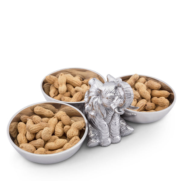 arthur court Elephant Three-Bowl Server