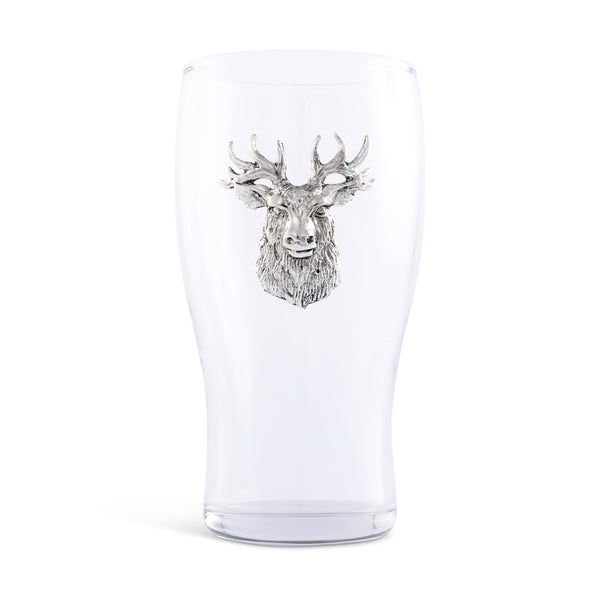 Arthur Court Elk Head Beer Pint Glasses - Set Of 4