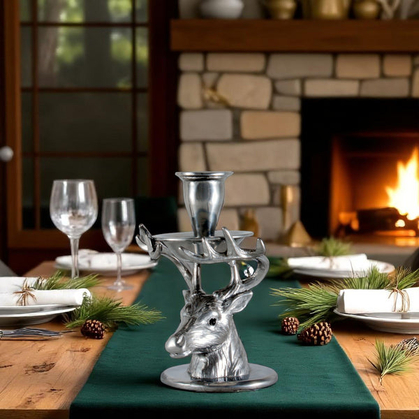 Arthur Court Elk Taper Candle Holders