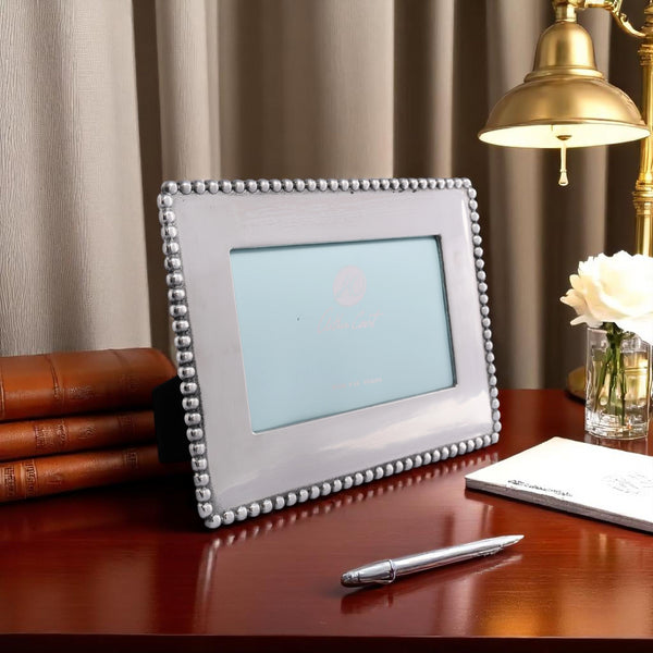Arthur Court Engravable Beaded Photo Frame 4x6