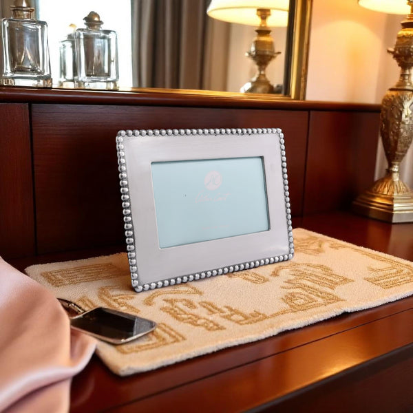 Arthur Court Engravable Beaded Photo Frame 4x6