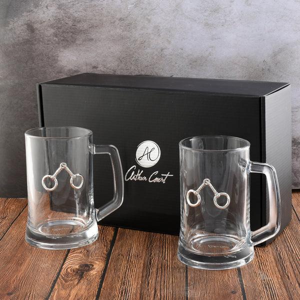 Arthur Court Equestrian Bit Beer Mugs - Set Of 2