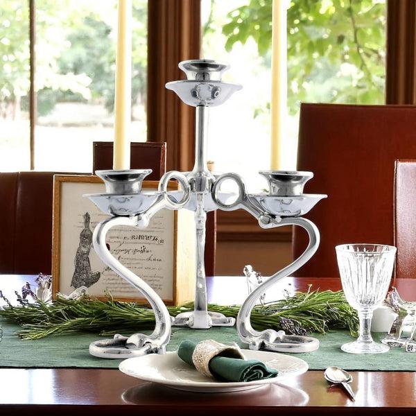 Arthur Court Equestrian Bit Four Light Candlestick