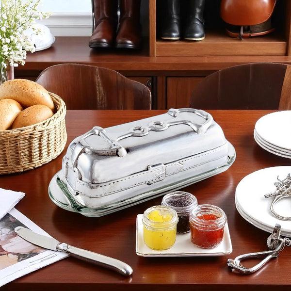 Arthur Court Equestrian Butter Dish