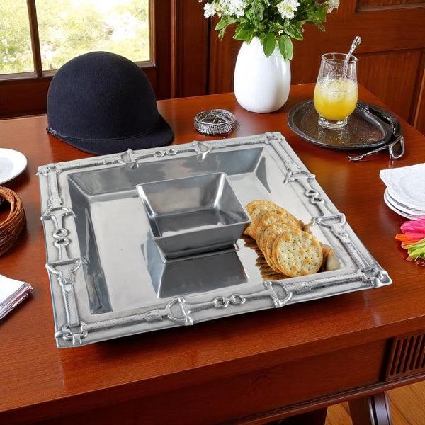 Arthur Court Equestrian Chip And Dip