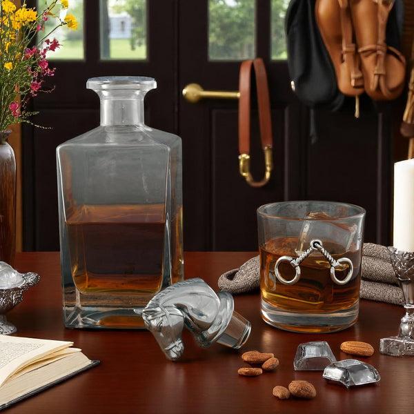 Arthur Court Equestrian Decanter Set With Glasses