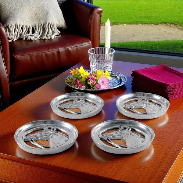 Arthur Court Equestrian Drink Coaster Set Of 4