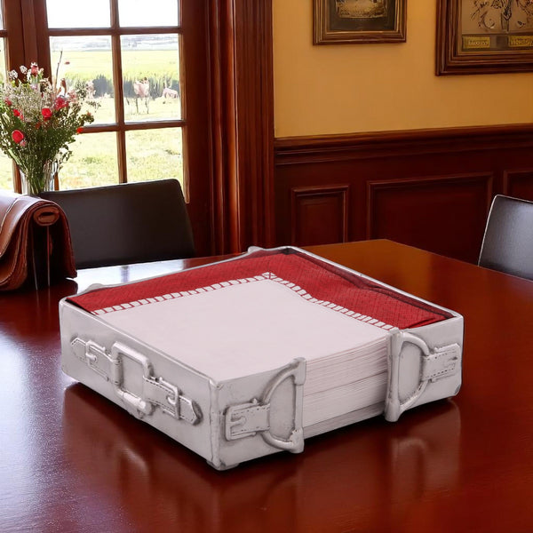 Arthur Court Equestrian Luncheon Napkin Box