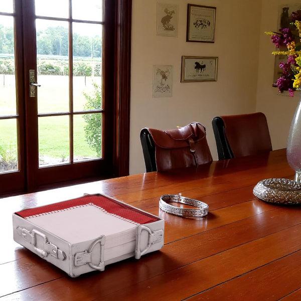 Arthur Court Equestrian Luncheon Napkin Box