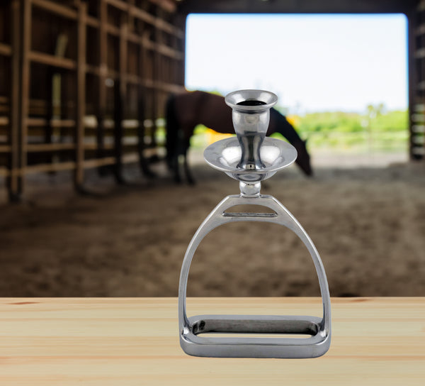 Arthur Court Equestrian Stirrup Candlestick