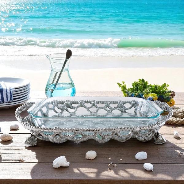 Arthur Court Fish Net Casserole / Pyrex Holder