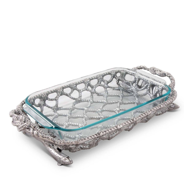arthur court Fish Net Casserole / Pyrex Holder